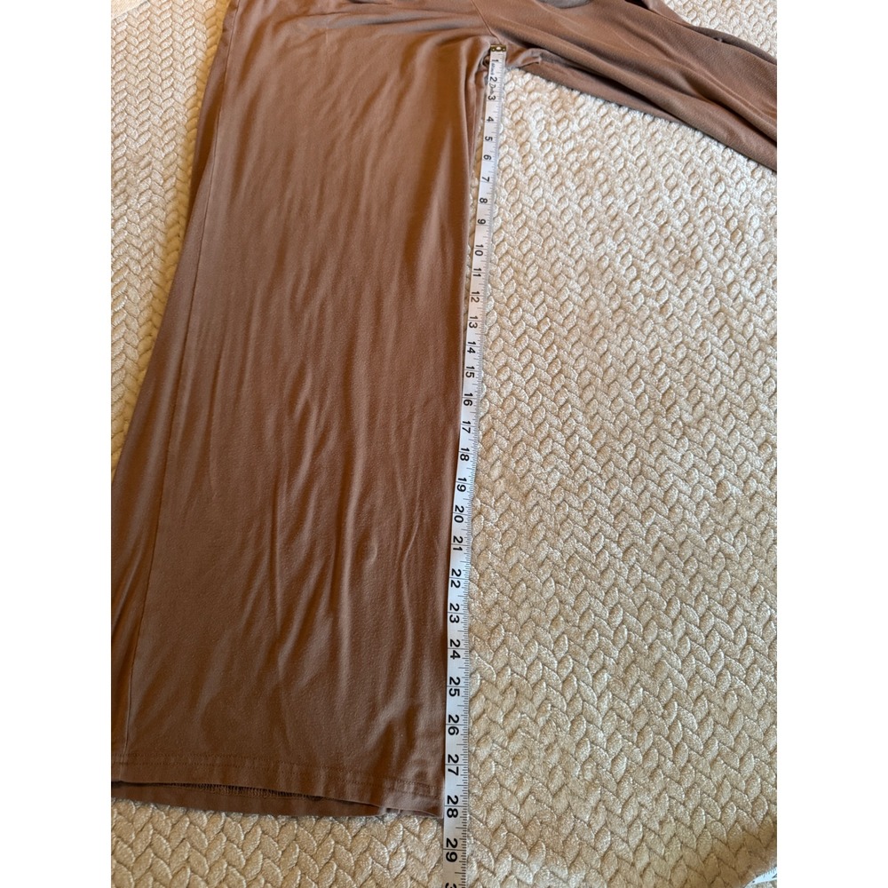 Comfrt Wide Leg Lounge Pants Mauve Brown High Rise Drawstring Size M - Picture 8 of 9